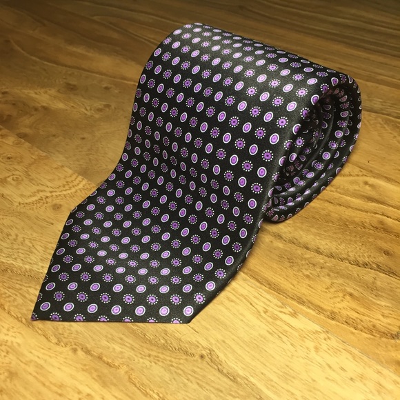 Sold! Current Luxury Brioni Purple Microdot Tie - Picture 4 of 8
